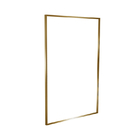 Lo specchio di alluminio dell'oro rettangolare dell'angolo di quadrato incornicia il profilo per i bagni