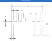 Profili di alluminio del PWB Chip Board Electronic Heat Sink del triodo per Mos Tubes