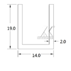 Scivolamento del profilo di alluminio 6063 T5 della porta della scanalatura a &quot;u&quot; della pista per la doccia di vetro della porta di 10mm