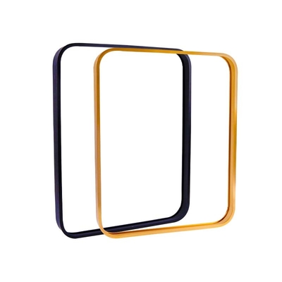 Lo specchio quadrato di alluminio di piegamento spazzolato incornicia gli angoli arrotondati rettangolari