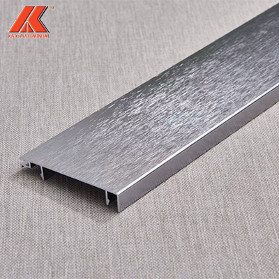 Bordo di bordatura di alluminio anodizzato spazzolato per la pavimentazione della cucina Toe Kick